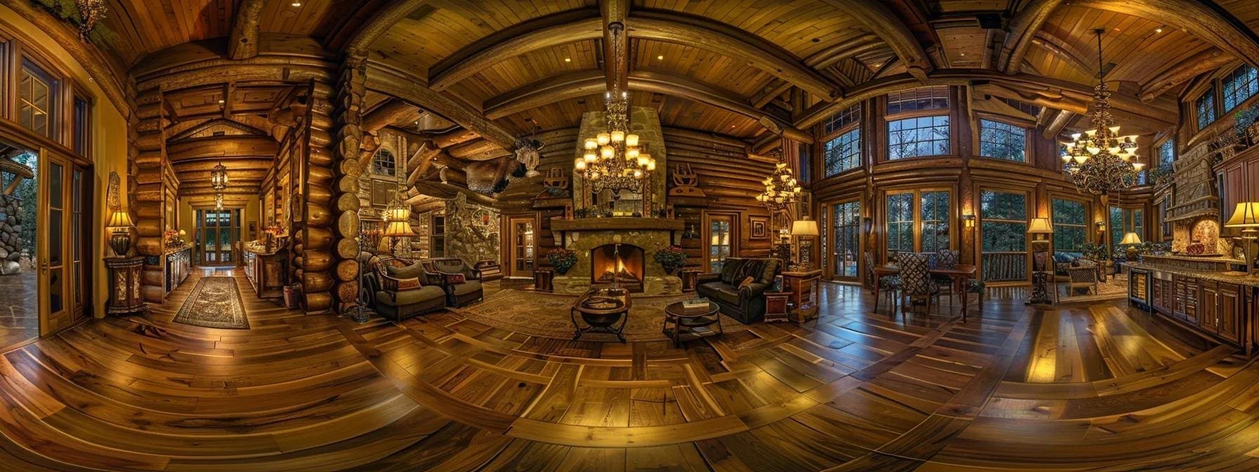 experience your dream luxury log home with big twig homes, a a breathtaking interior of a